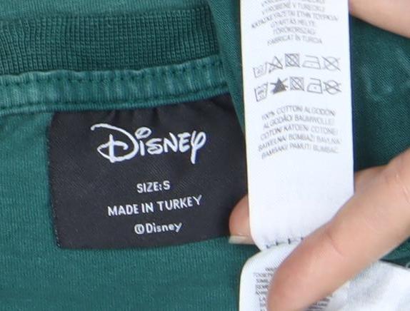 Disney Men's Green Mickey Mouse Graphic T-Shirt S