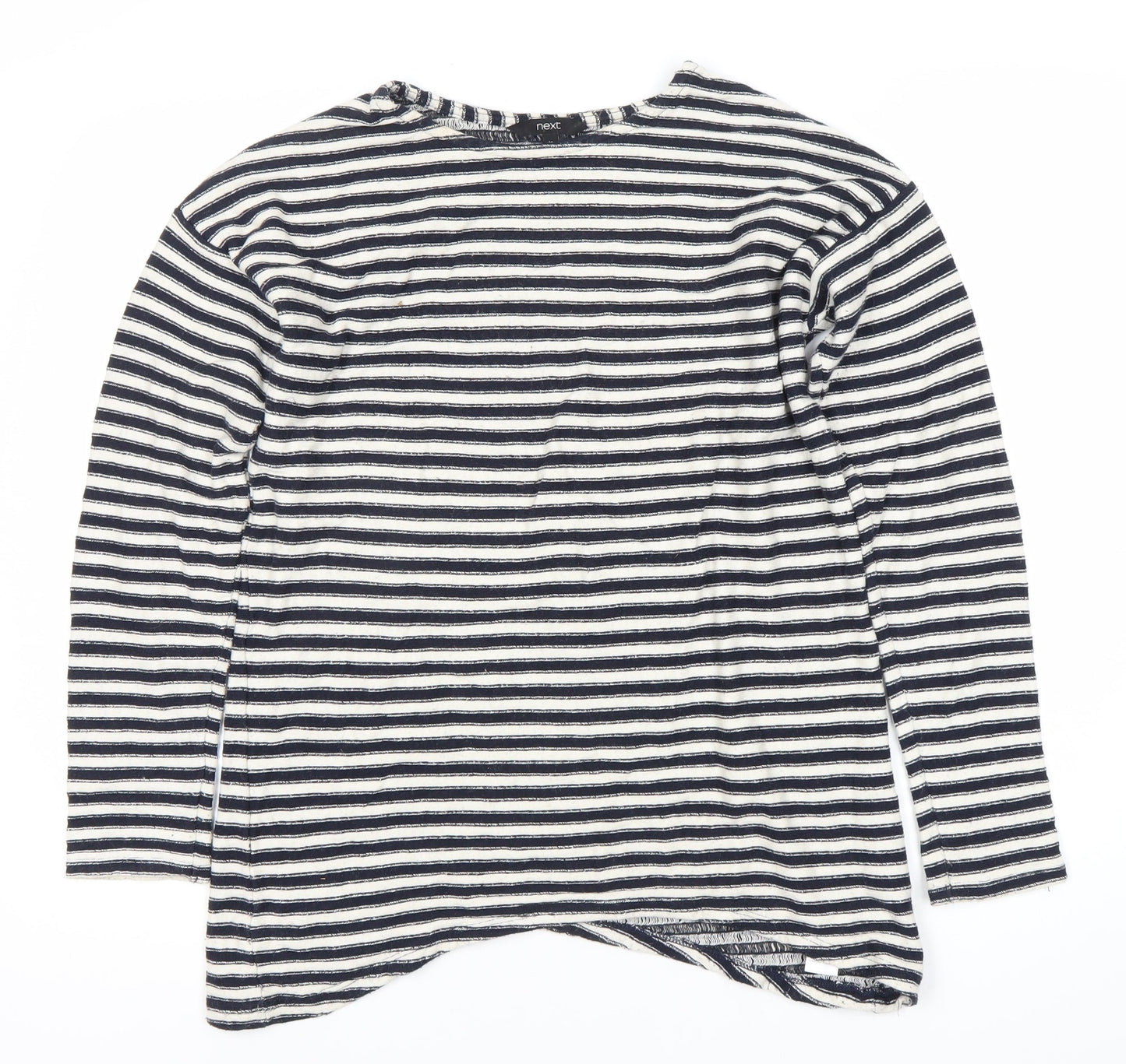 Next Women's Black White Striped Long Sleeve T-Shirt Size 10