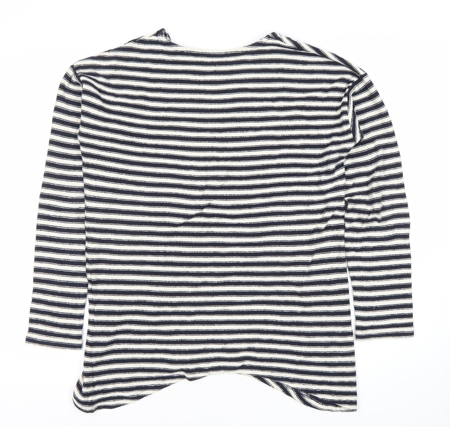 Next Women's Black White Striped Long Sleeve T-Shirt Size 10