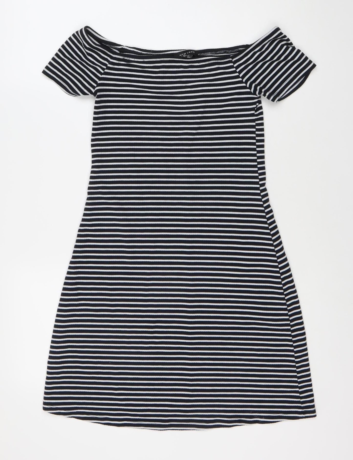 New Look Women's Black Stripe Dress Size 10