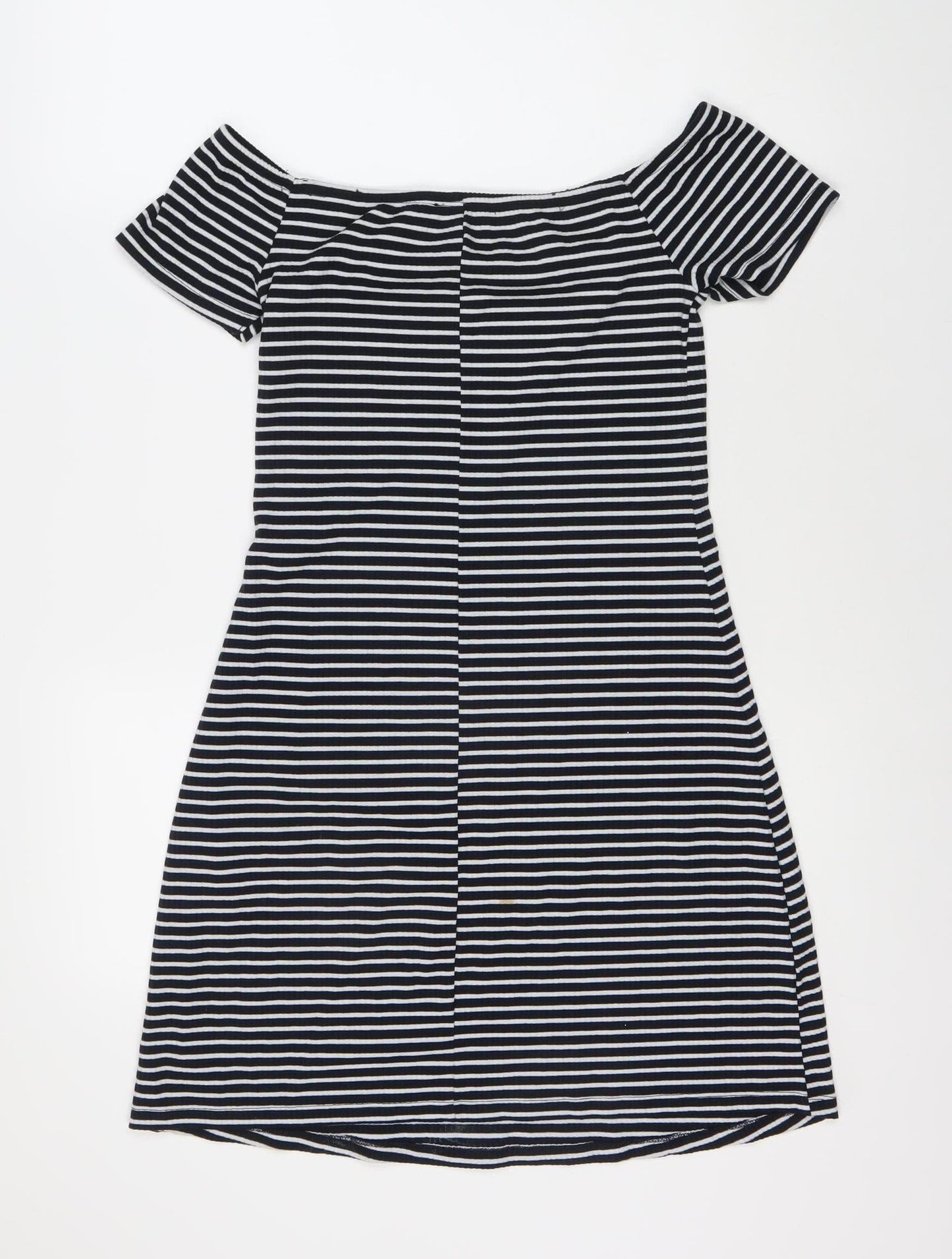 New Look Women's Black Stripe Dress Size 10