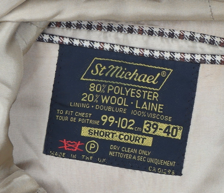 St Michael Men's Multicoloured Check Blazer Jacket