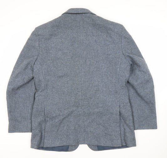 Marks and Spencer Men's Blue Wool Blazer, 42
