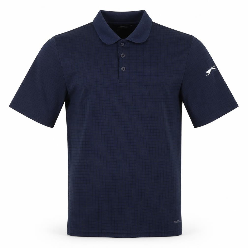 Slazenger Men's Blue Short Sleeve Polo, Size S