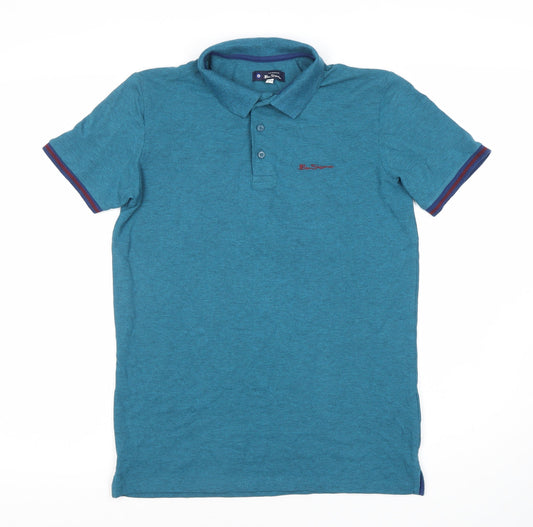 Ben Sherman Boys Blue Polo Shirt, Size 14-15 Years