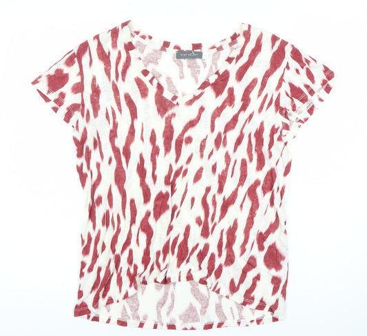 Mint Velvet Women's Red & White Animal Print T-Shirt XS