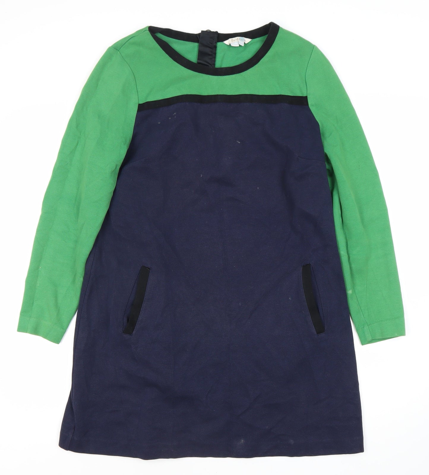 Boden Women's Size 12 Green Blue Colourblock Dress