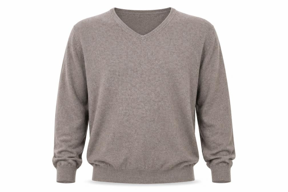 Marks and Spencer Men's XL Brown V-Neck Pullover Jumper