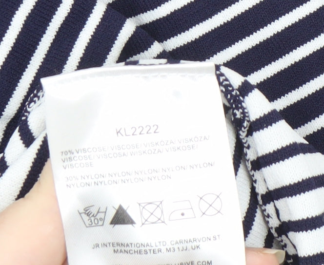 Casamia Women's Blue Striped Cardigan S