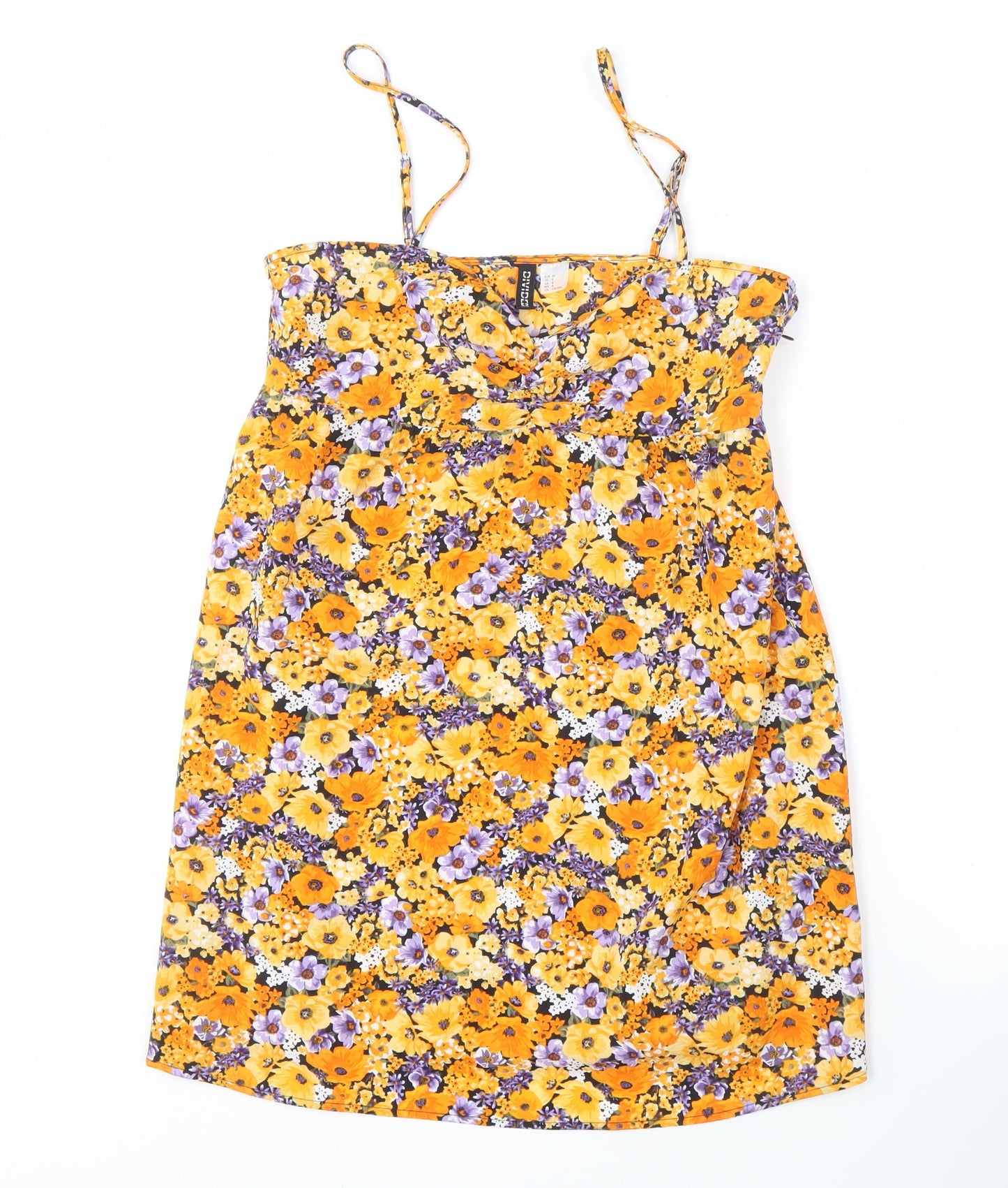 H&M Women's Floral Slip Dress, Size 12, Multicoloured