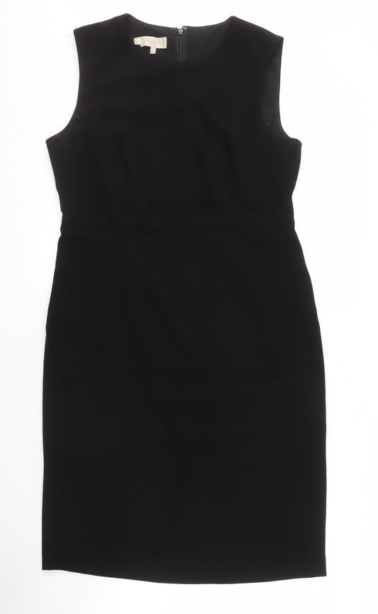 Hobbs Women's Black Sheath Dress - Size 12 - Elegant Workwear