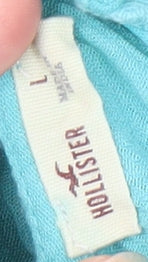 Hollister Women's Blue Lace Halter Tank Top L
