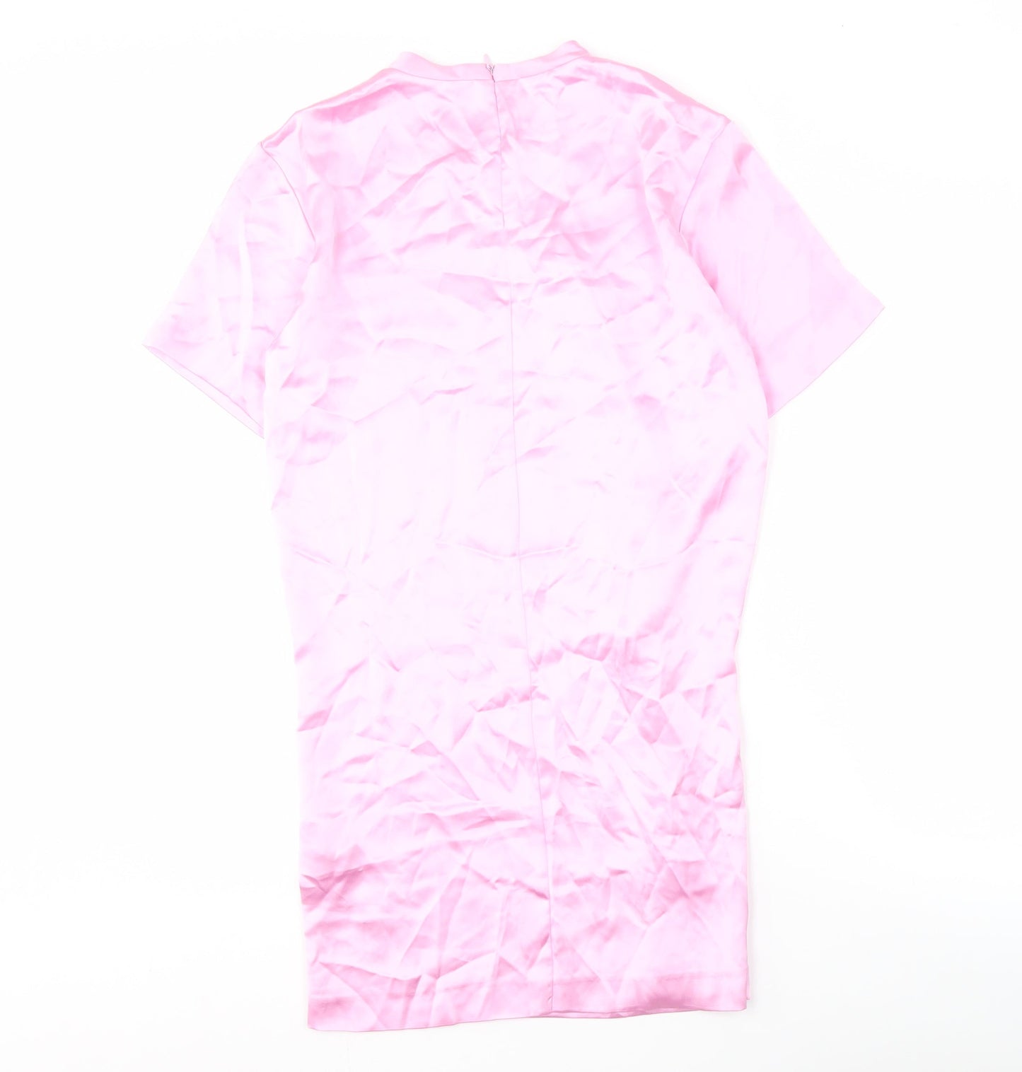 Zara Women's Pink Short Sleeve Dress - Size S