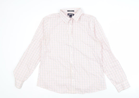 Lands' End Men's Multicoloured Check Shirt Size 14