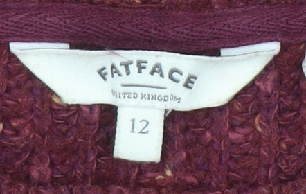 FatFace Women's Purple Crew Neck Jumper Size 12