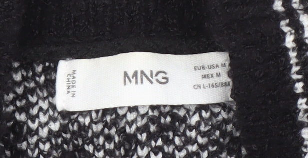 MNG Women's Black V-Neck Cardigan, Size 12