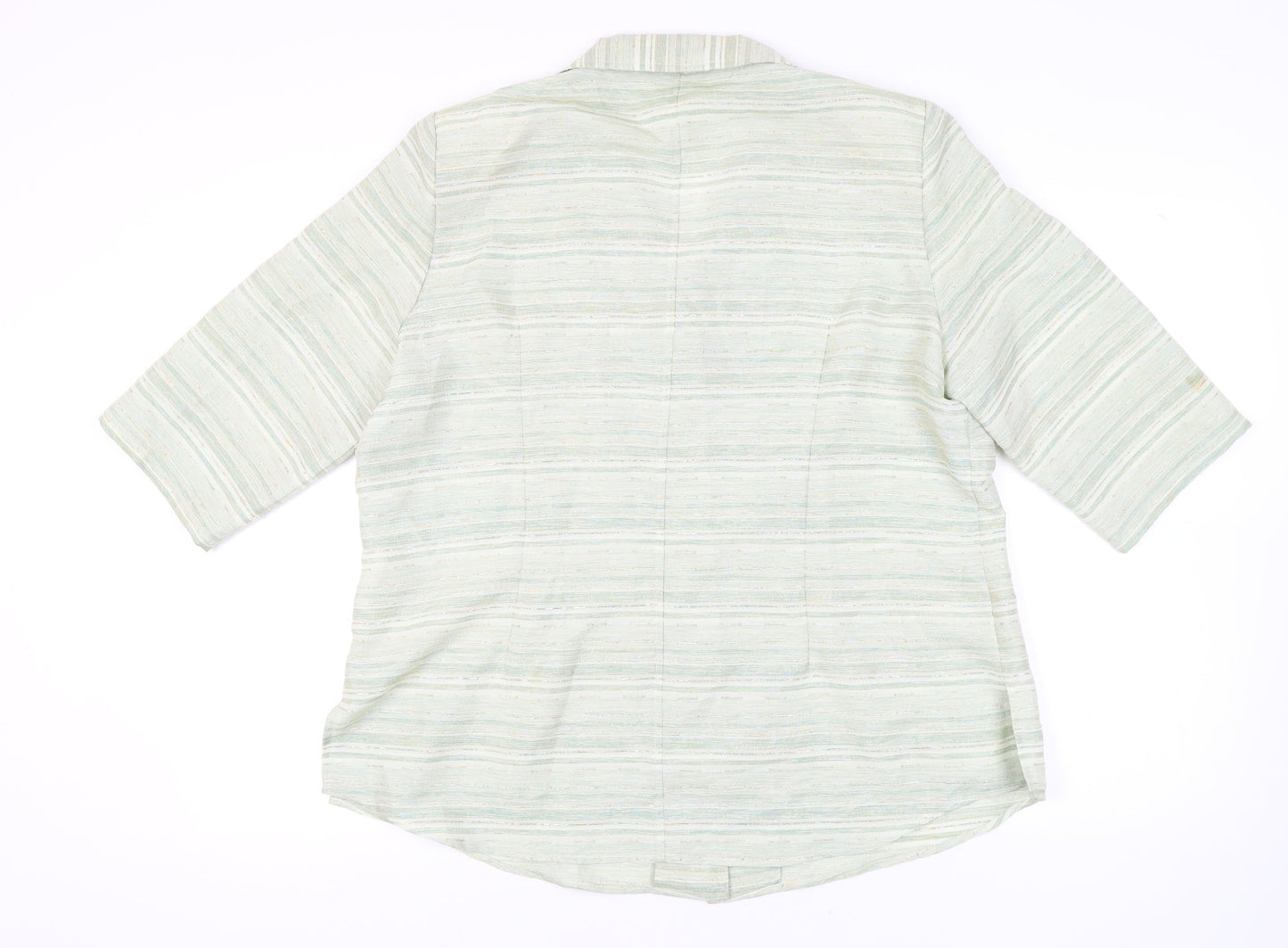 Jacques Vert Women's Green Button-Up Shirt Size 22