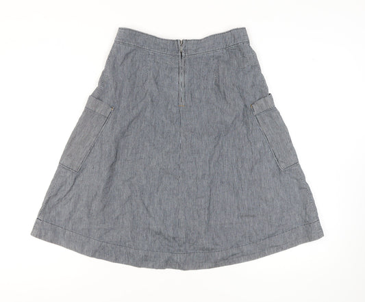 White Stuff Women's Blue Cargo Skirt Size 8 with Pockets