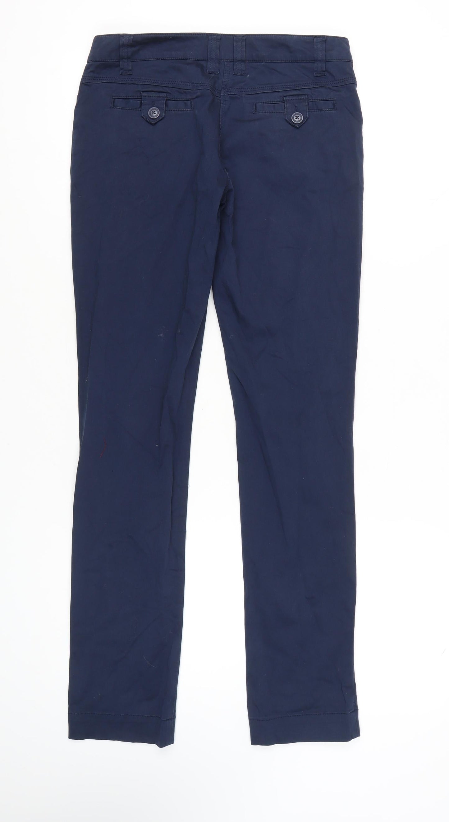 Crew Clothing Co. Women's Blue Chino Trousers Size 8