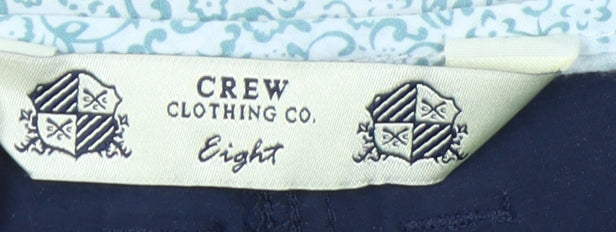 Crew Clothing Co. Women's Blue Chino Trousers Size 8