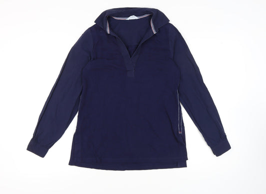 White Stuff Women's Blue Collared Top Size 8