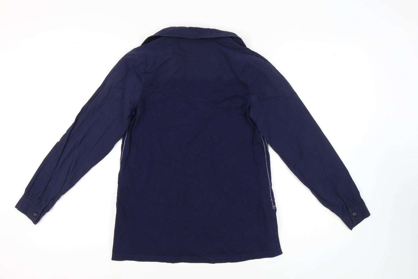 White Stuff Women's Blue Collared Top Size 8