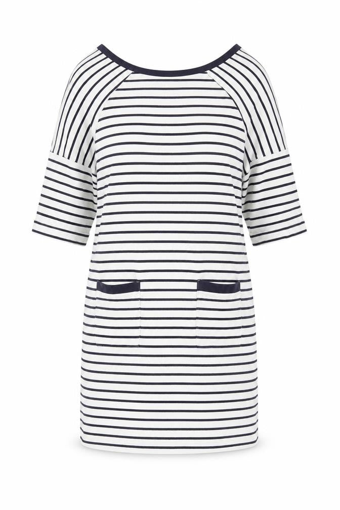 Whistles Women's Striped T-Shirt Dress, Size 14 Multicolour