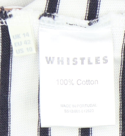 Whistles Women's Striped T-Shirt Dress, Size 14 Multicolour