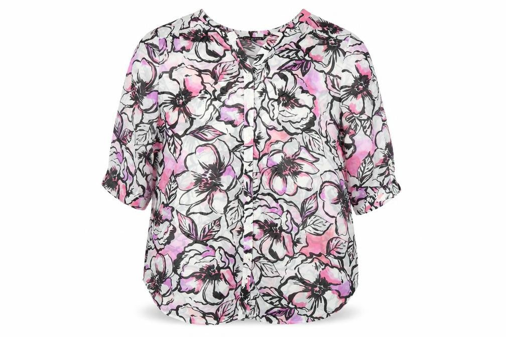 David Emanuel Women's Multicoloured Floral Blouse, Size 20