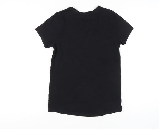 Primark Boys Black Graphic Print T-Shirt 10-11 Years