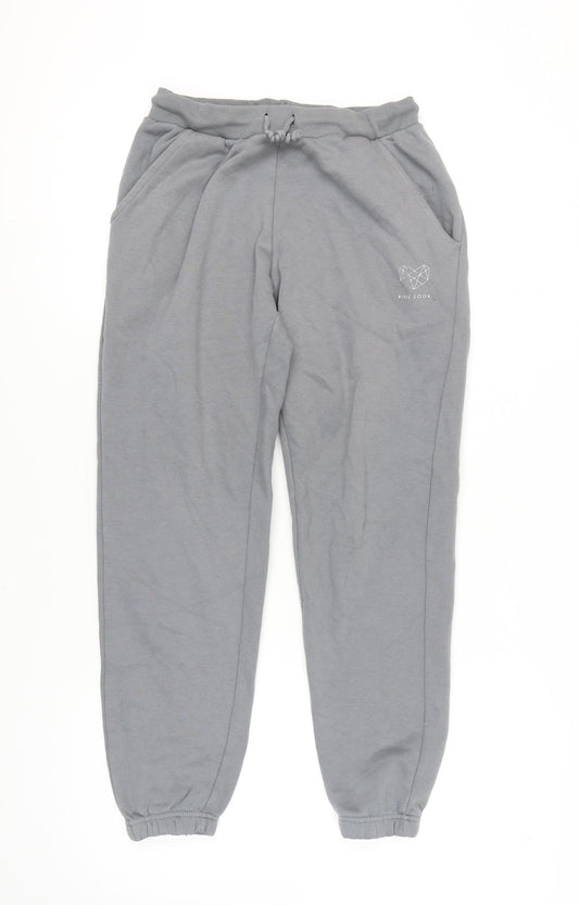 Pink Soda Sport Women's Grey Jogger Trousers Size 8