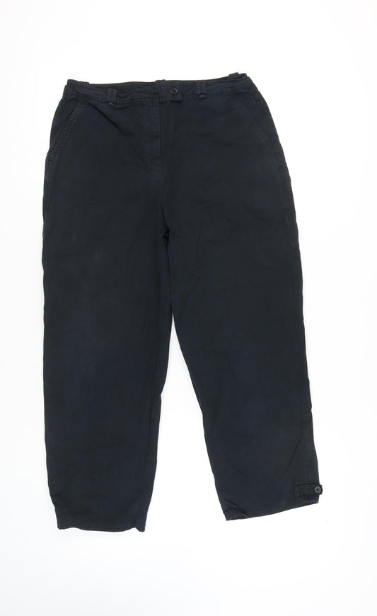 Talbots Women's Black Cotton Trousers Size 10