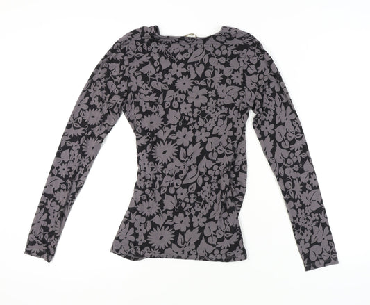 Boden Women's Floral V-Neck Long Sleeve Top, Size 8
