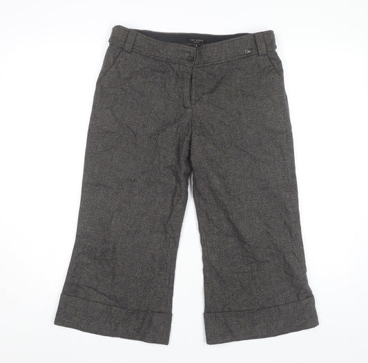 Ted Baker Women's Grey Herringbone Trousers Size 6