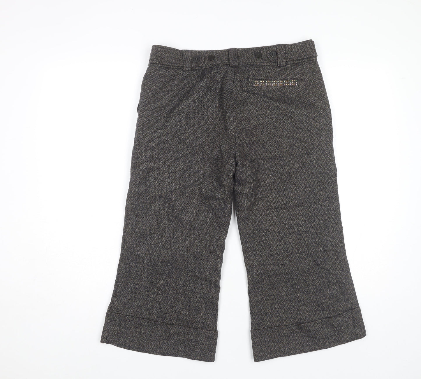 Ted Baker Women's Grey Herringbone Trousers Size 6