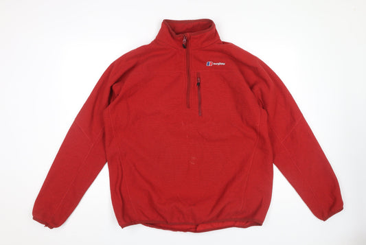 Berghaus Men's Red XL Fleece 1/4 Zip Sweater