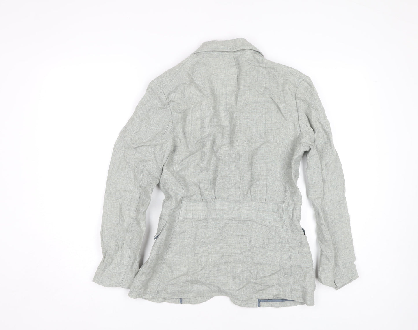 Ralph Lauren Women's Grey Linen Blazer, Size 4