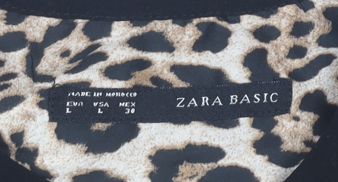 Zara Women's Multicoloured Animal Print Blouse Size 12