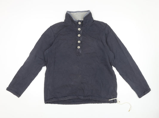 Seasalt Women's Blue Henley Sweatshirt Size 14