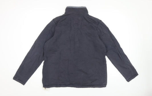 Seasalt Women's Blue Henley Sweatshirt Size 14