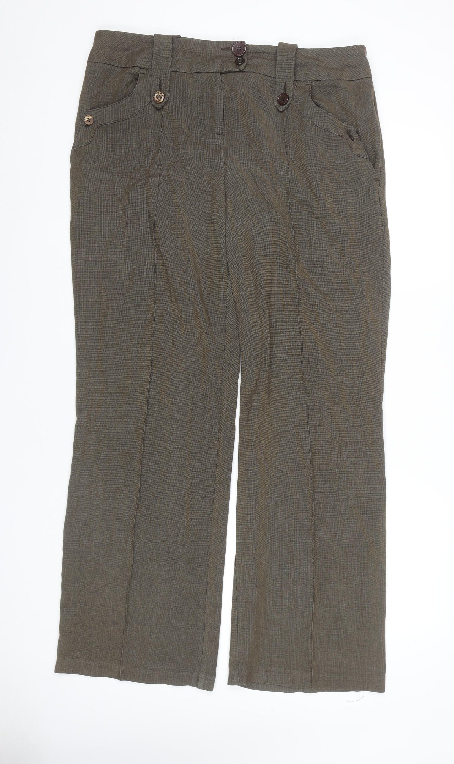 Next Women's Brown Straight Trousers Size 18