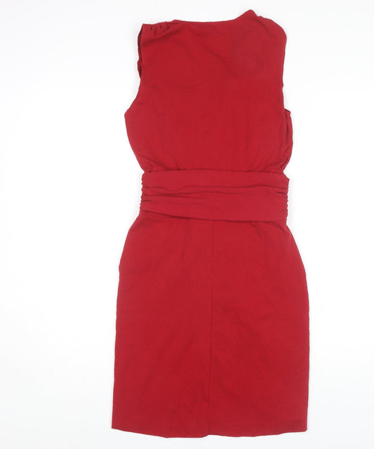 Moschino Jeans Red Wrap Dress Women Size 12