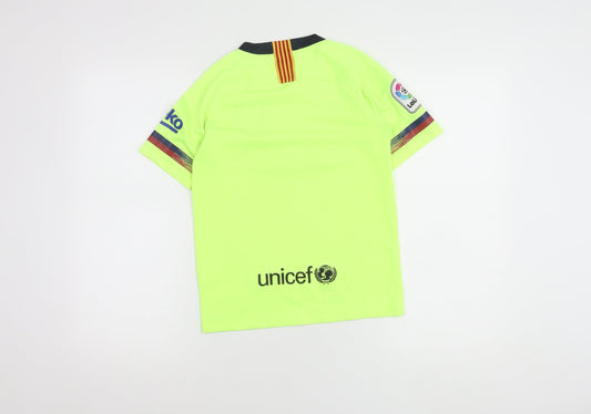 Nike Boys Green Football Jersey M Short Sleeve Athletic Tee