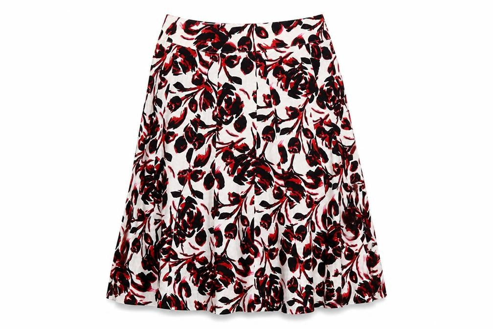 Front view of Bm Women's Multicoloured Floral Skirt, size 12