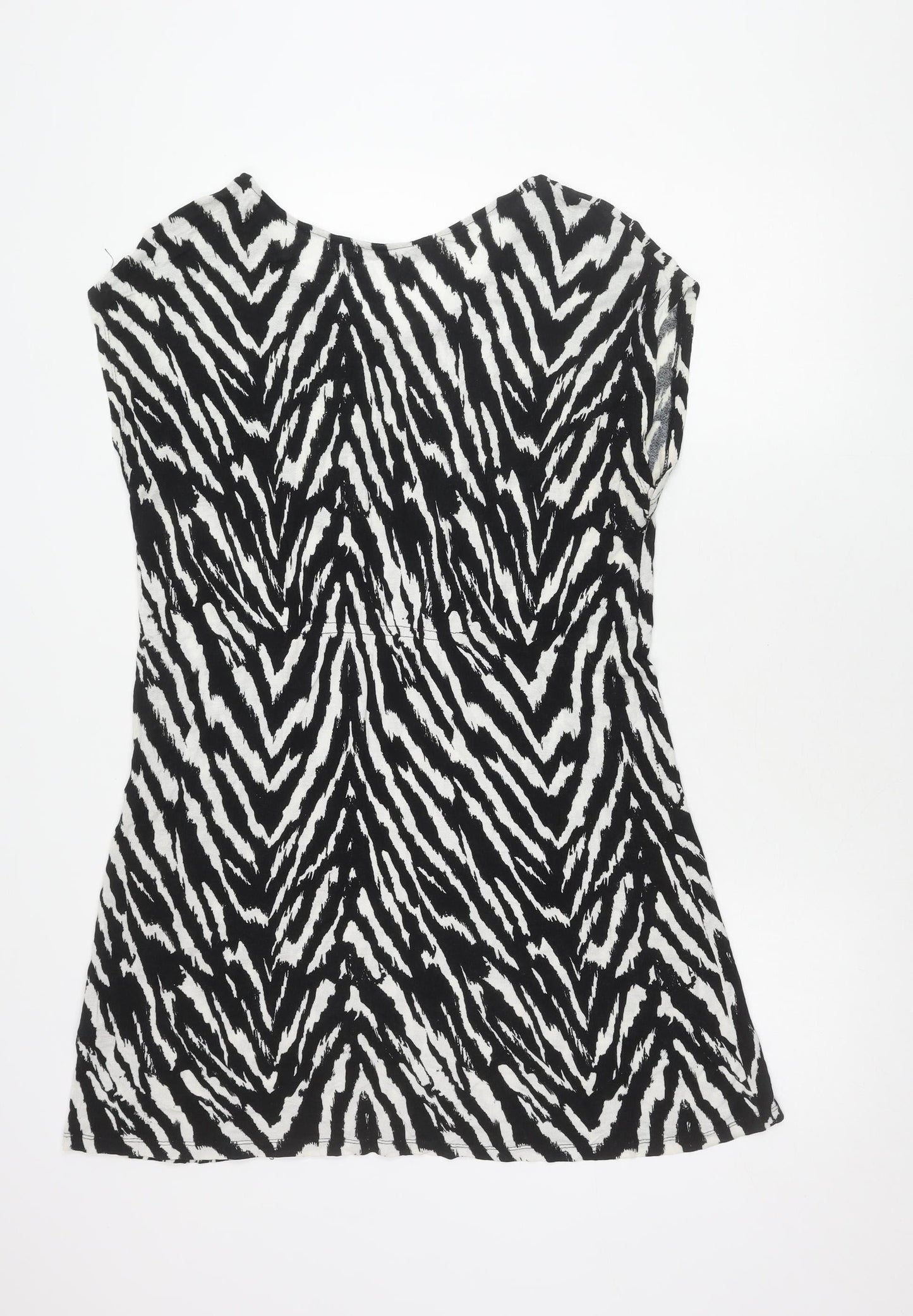 Bm Casual Women's Black Animal Print Top Size 10