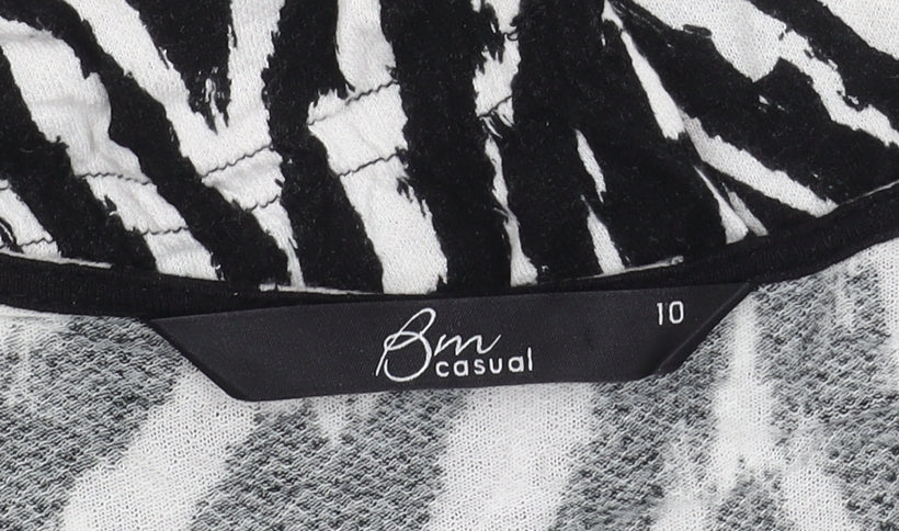 Bm Casual Women's Black Animal Print Top Size 10