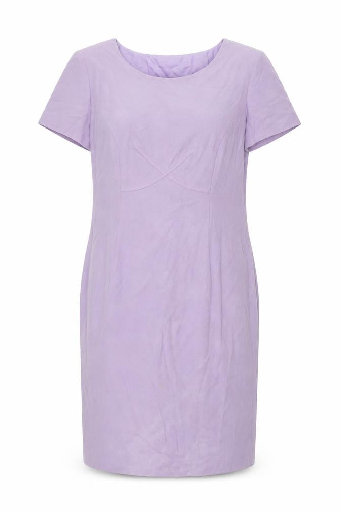 Front view of Jacques Vert Women's Purple Short Sleeve Dress, size 12