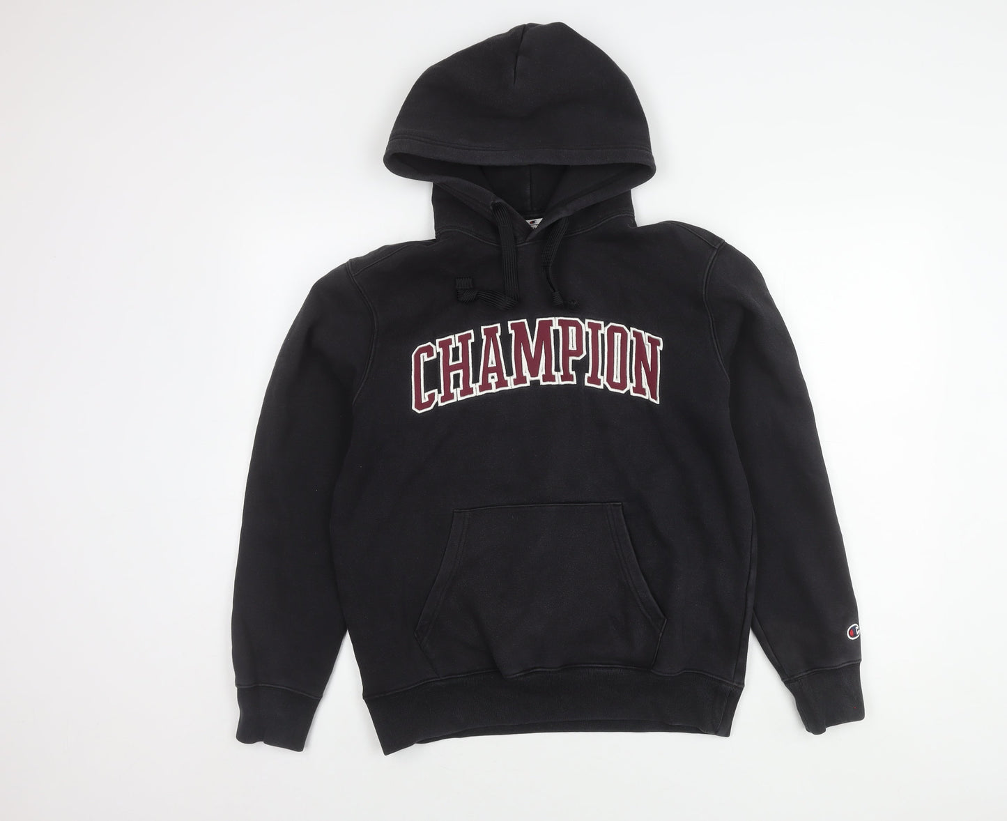 Champion Men's Black Small Pullover Hoodie - Logo Style