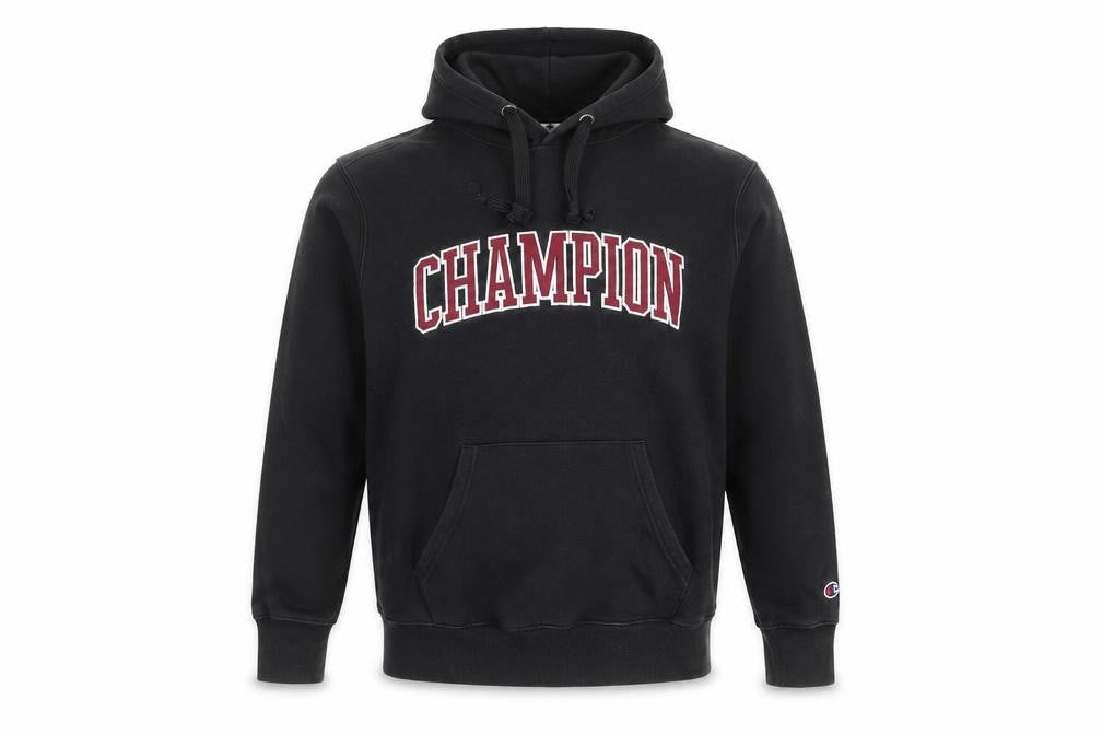 Mens UK S  Champion Black Pullover Hoodie