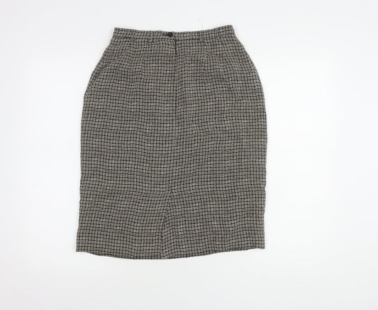 Jaeger Women's Midi Skirt Black Ivory Size 10 Pencil
